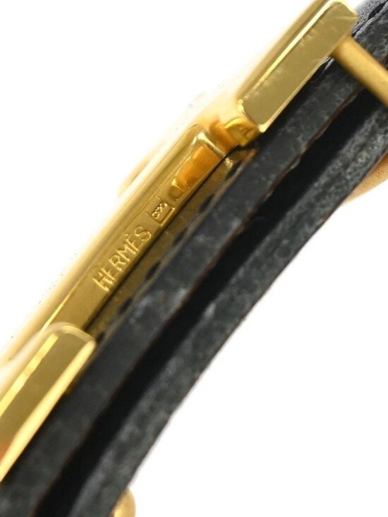 Hermes Black Box Calf Constance Reversible Belt #65 Small Good □B main image 12